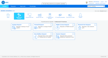 Unified center for service requests