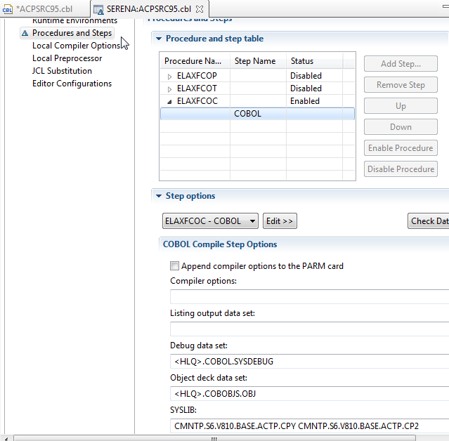 select cobol style