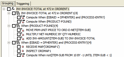 Grouping Tab vs. Triggering Tab