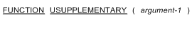 Syntax for General Format for the USUPPLEMENTARY function