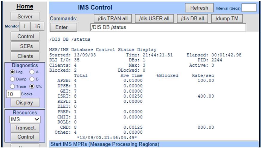 ESMAC Control Status