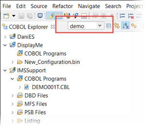 COBOL Explorer filter field