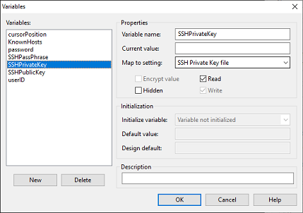 SSH Authentication Variables