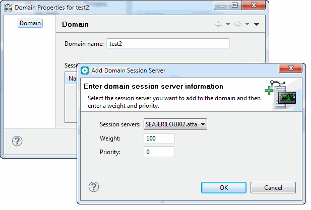 Add Domain Session Server