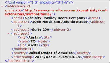 Content of generated XML document address08.xml