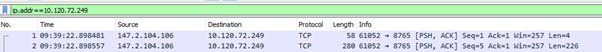 Wireshark Results