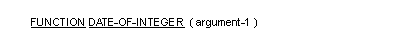 Syntax for General Format for the DATE-OF-INTEGER function